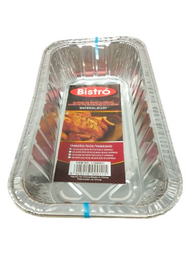 Imagen de MOLDE BISTRO DE ALUMINIO DESECHABLE RECTANGULAR 22 CM #L1600011 1 UND