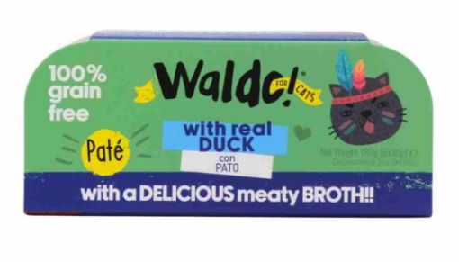 Imagen de ALIMENTO HÚMEDO PARA GATO WALDO DE PATO 6 UND 180.00 G