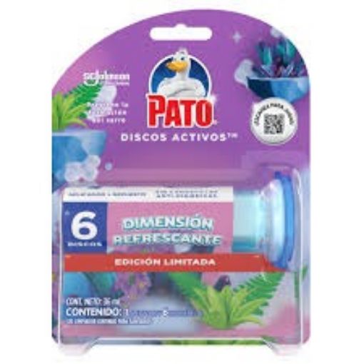 Imagen de DISCOS ACTIVOS PATO GEL DIMENSION REFRESCANTE 36 ML
