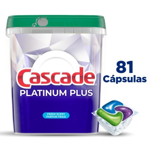 Imagen de DETERGENTE CASCADE PLATINUM PLUS 82 CÁPSULAS 1310 G