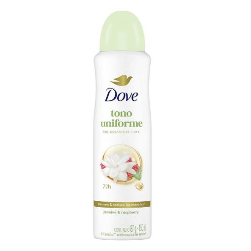 Imagen de DESODORANTE DOVE TONO UNIFORME JASMINE & RASPBERRY PARA MUJER EN AEROSOL 150.00 ML
