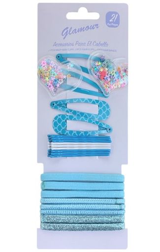 Imagen de ACCESORIOS PARA CABELLO GLAMOUR 21 UND