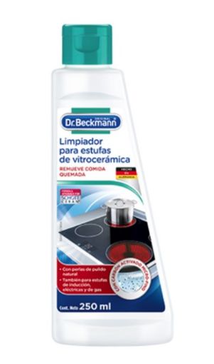 Imagen de LIMPIADOR INTENSIVO DR BECKMANN PARA VITROCERÁMICA Y ACERO INOXIDABLE 250.00 ML