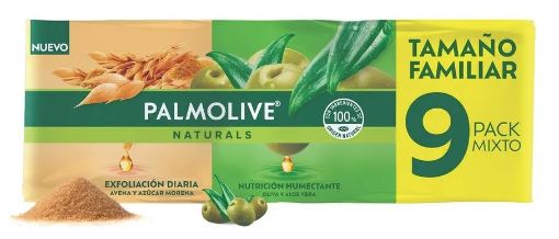 Imagen de JABÓN DE TOCADOR PALMOLIVE NATURALS AVENA Y AZÚCAR MORENA 9 UND 100 G 