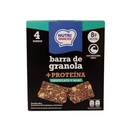 Imagen de BARRA DE GRANOLA NUTRI SNACKS +PROTEINA 35 G X 4 UND 140.00 G