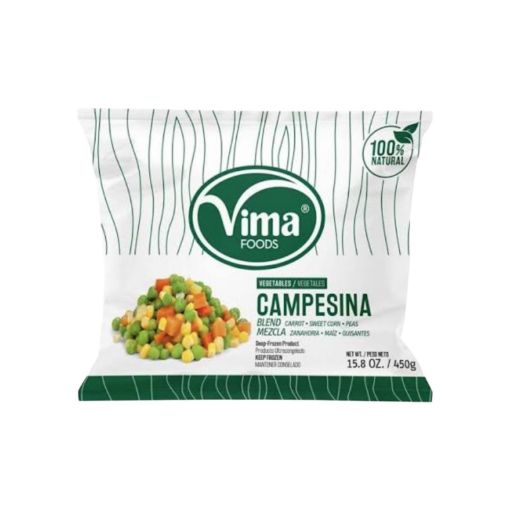 Imagen de MEZCLA CAMPESINA VIMA ZANAHORIA MAÍZ GUISANTES CONGELADOS 450.00 G