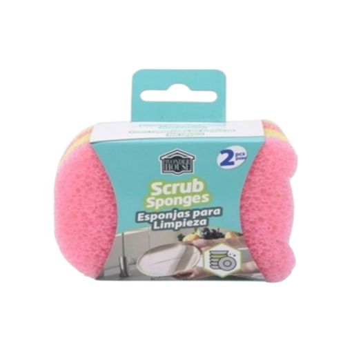 Imagen de ESPONJA PARA LIMPIEZA WONDER HOUSE 10 X 7,5 CM 2 PZS #733-02999 1 UND