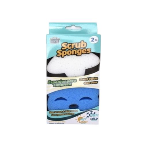 Imagen de ESPONJA PARA LIMPIEZA WONDER HOUSE 2 PZS 10 X 10 X 4 CM #733-03022 