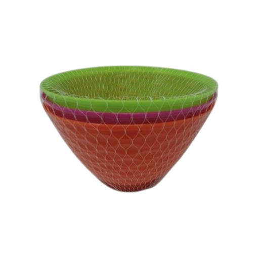 Imagen de BOWL PLÁSTICO FINECASA 3 PZS VARIOS COLORES 15 X 9 CM #MP2278 1 UND